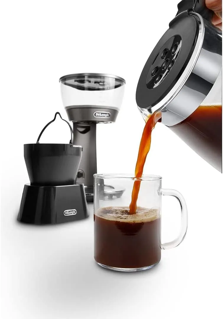 De'Longhi ICM 17210 Filter Coffee Maker, 1800W, Clear