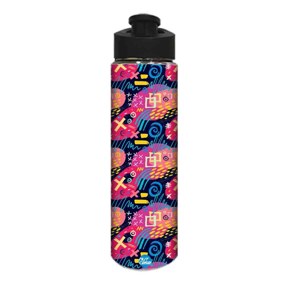 Designer Stainless Steel Sipper Bottle -  Colorful Trendy Pattern