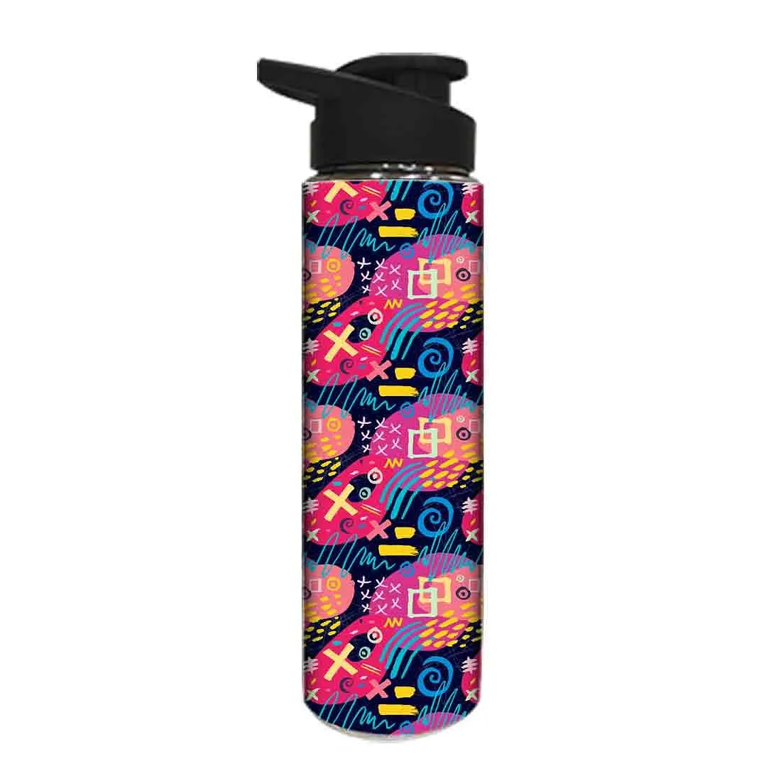 Designer Stainless Steel Sipper Bottle -  Colorful Trendy Pattern