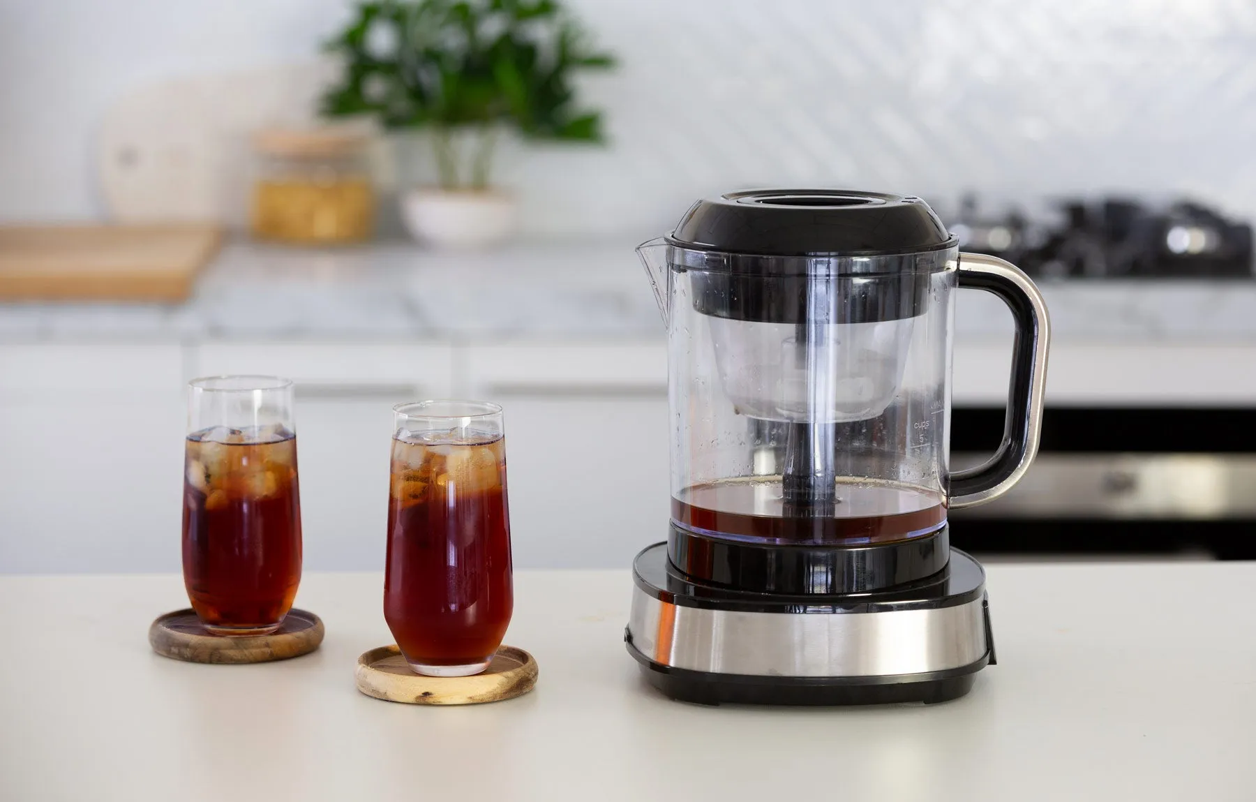 Digital Cold Brew Coffee Maker w/ 4 Strength Settings, 1.05L Capacity