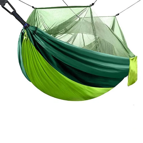 Double Outdoor Hammock Hanging Bed with Mosquito Net Portable For 2 Person - 300KG Weight Capacity