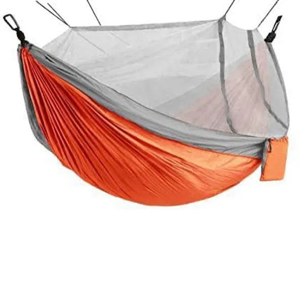 Double Outdoor Hammock Hanging Bed with Mosquito Net Portable For 2 Person - 300KG Weight Capacity