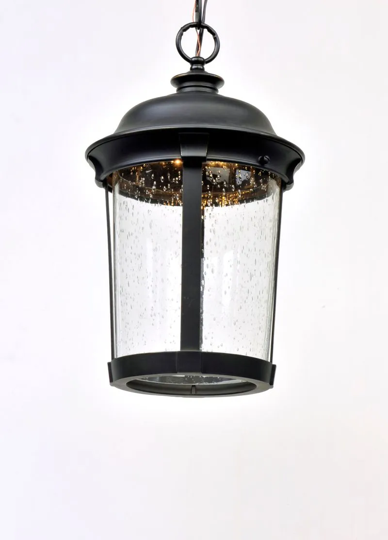 Dover 16.5" Single Light Outdoor Pendant Light in Bronze