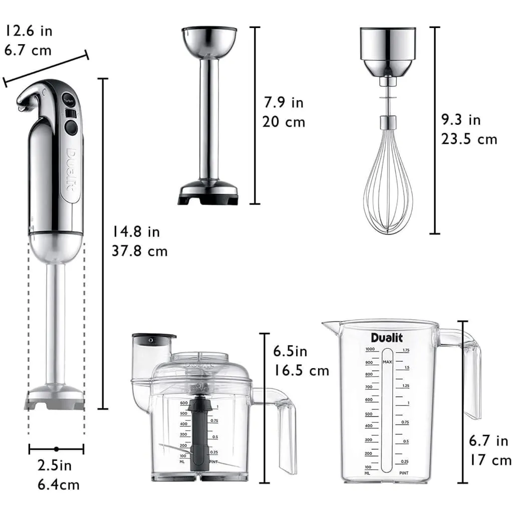 Dualit 700W Hand Blender Set Chrome