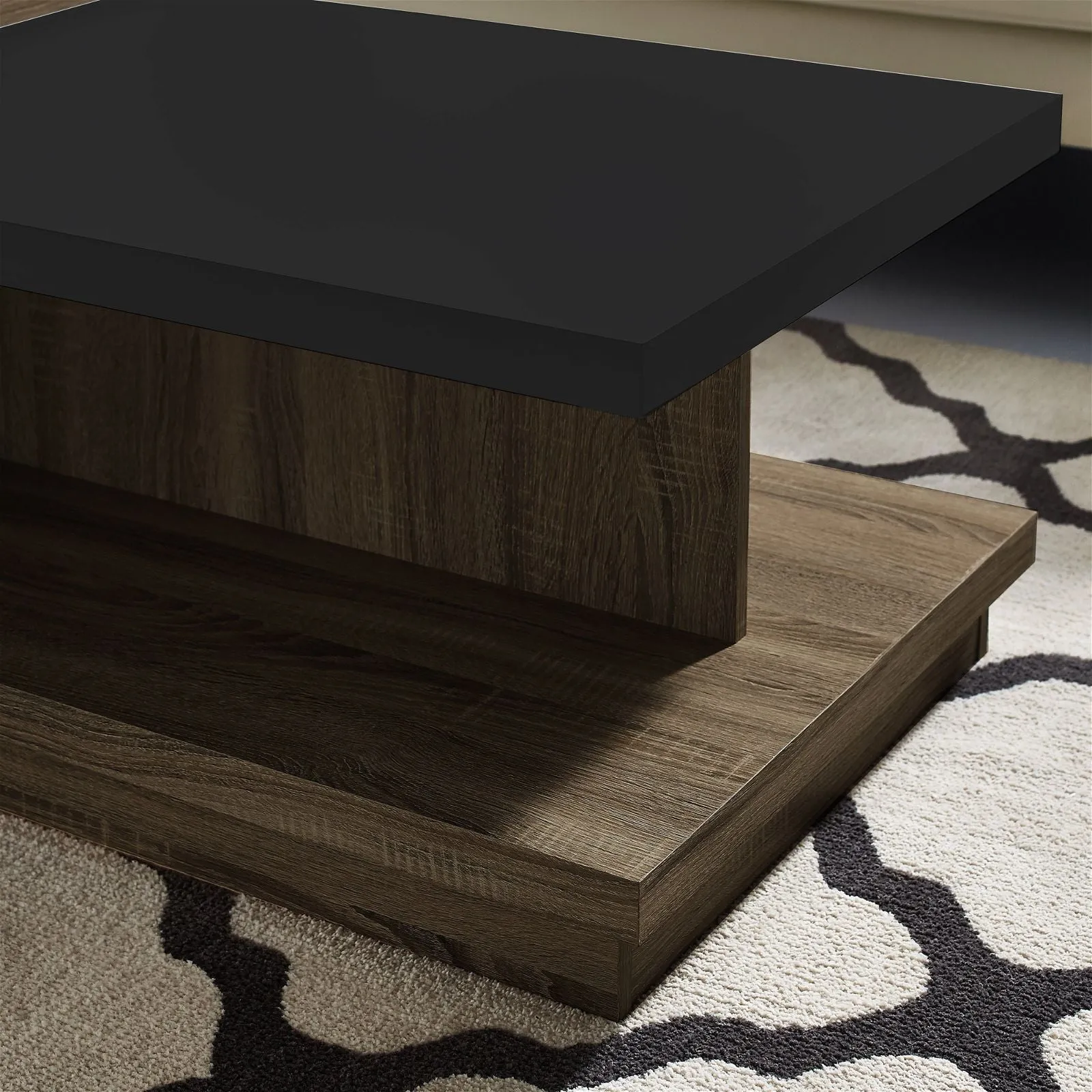 Duet Coffee Table Dark Oak and Black by Tauris™