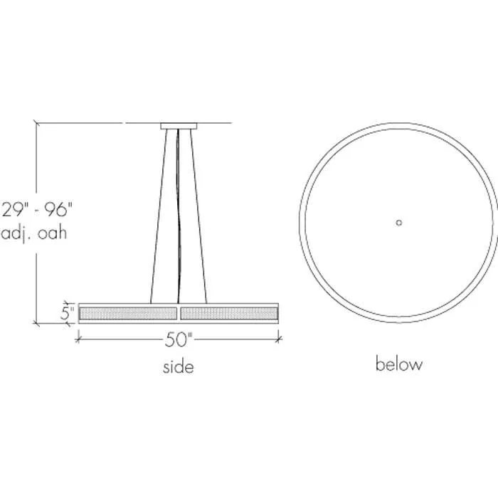 Duo 19441-50-SM Indoor/Outdoor Stem Mount Pendant By Ultralights Lighting