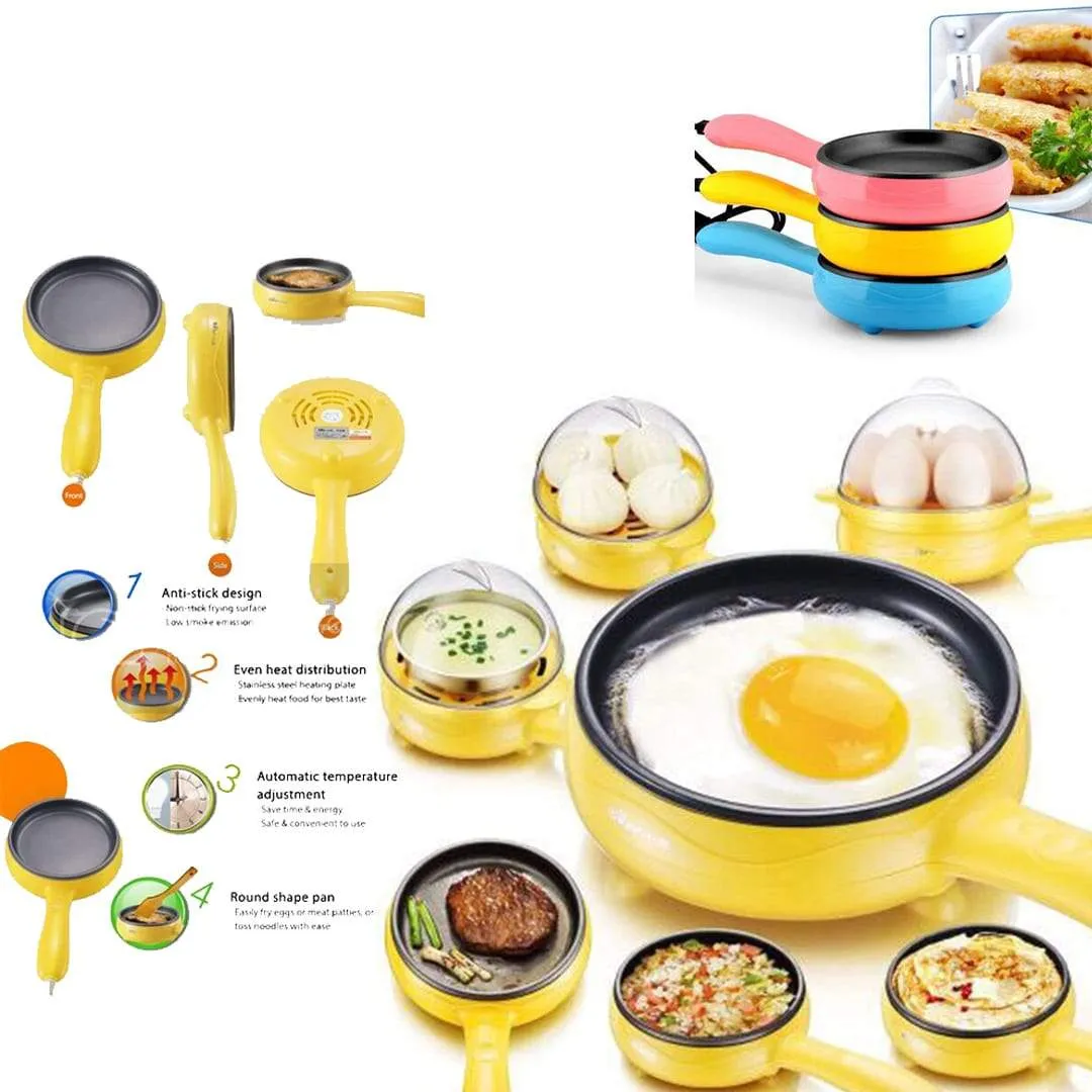 Egg Boiler Cooker Food Steamer Automatic Frying Pan