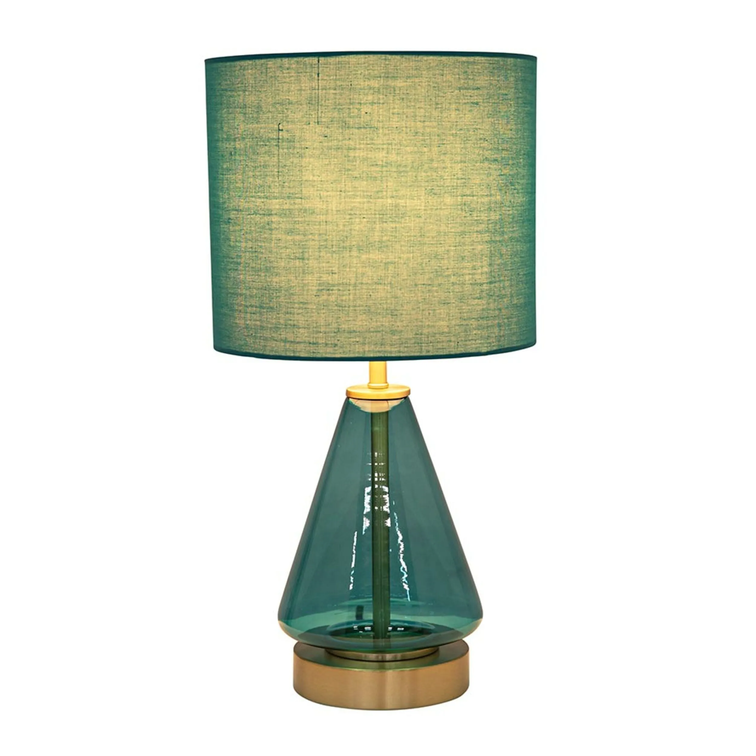 Emerald Glass Table Lamp 46cm