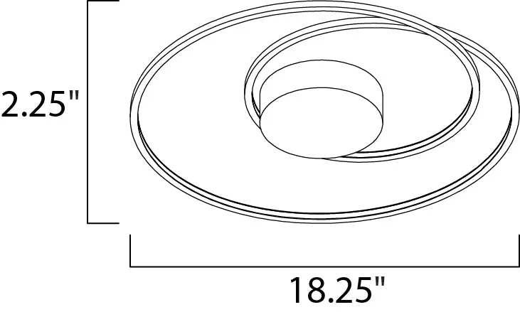 ET2 E21320 Cycle 18"  Wide LED Flush Mount