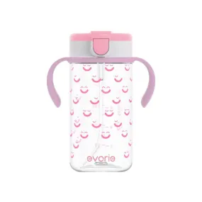 Evorie Tritan Kids Straw Water Bottle Mug 300mL, Smiley