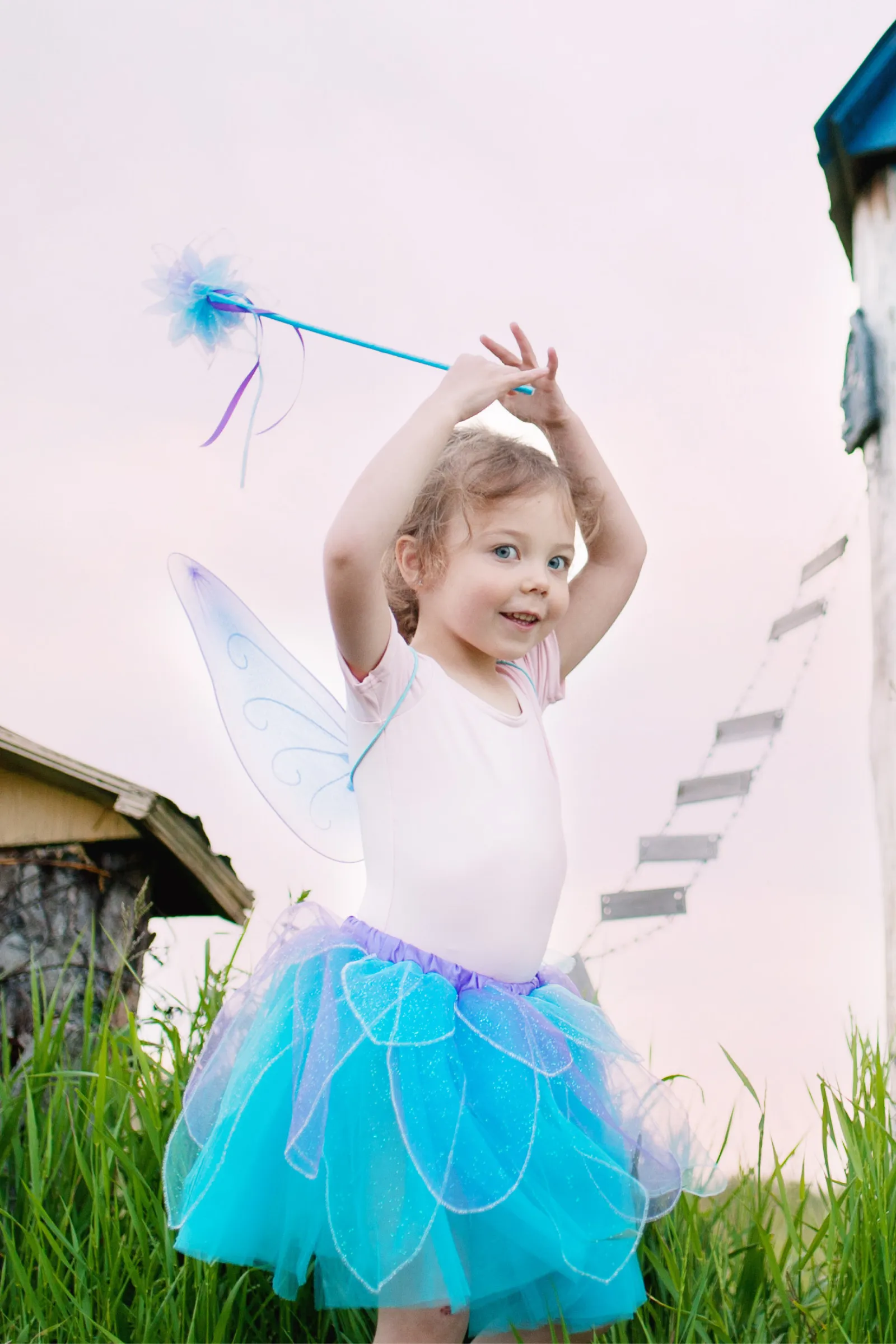 Fancy Flutter Skirt Sets with Wings & Wands