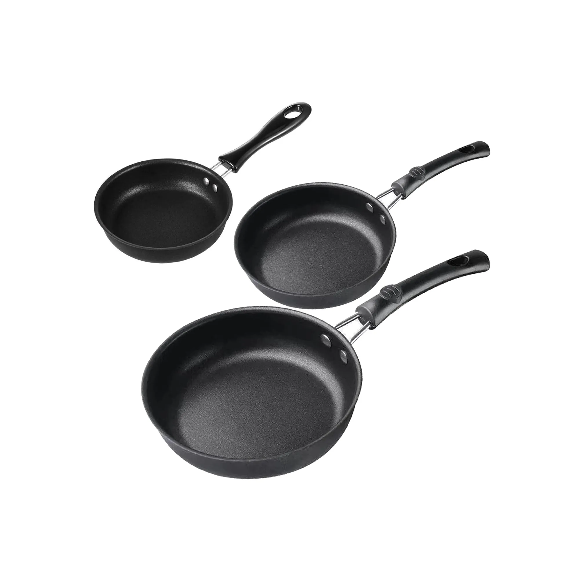 First Home Range 3 Piece Non-Stick Frying Pan Set Black