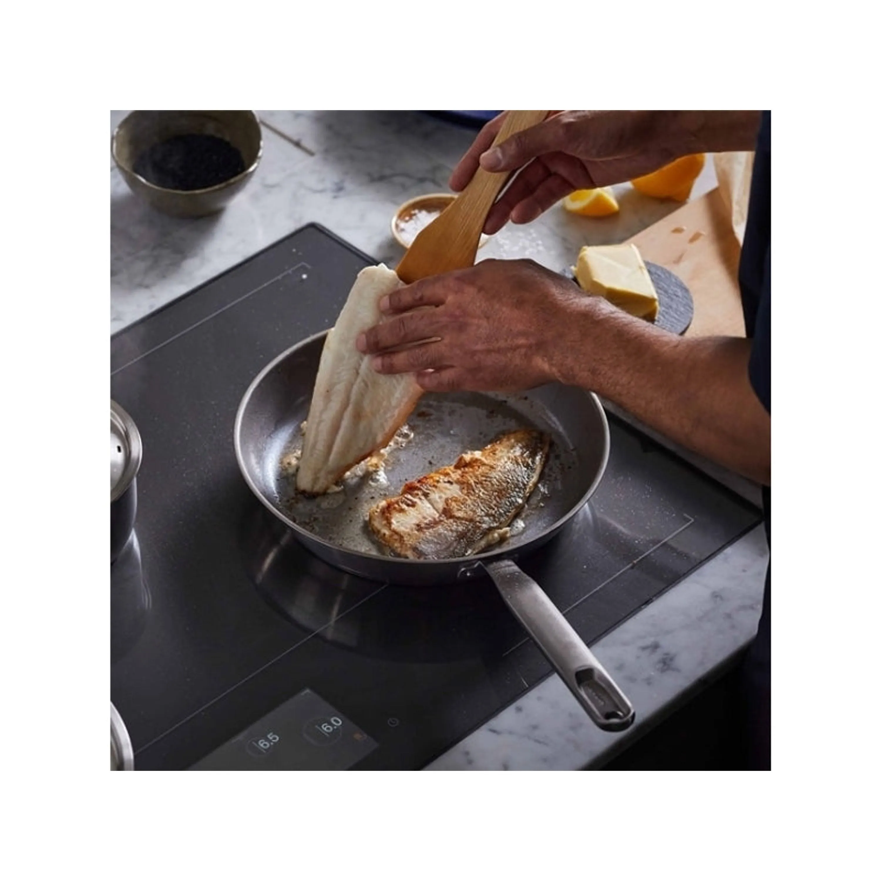 Fiskars All Steel Stainless Steel Frying Pan