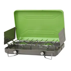 Flame King 2 Burner Portable Propane Gas Camping Stove Grill