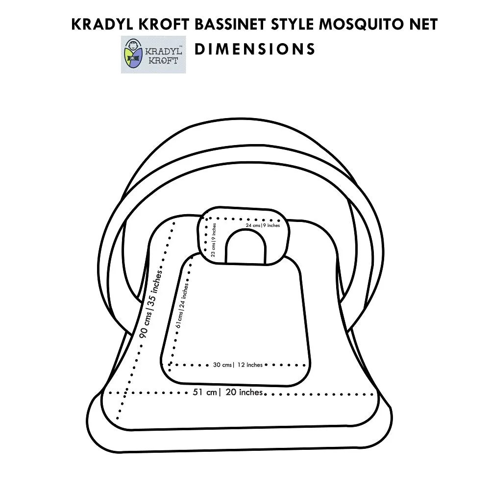 Floran -  Kradyl Kroft Bassinet Style Mosquito Net Bedding for Infants