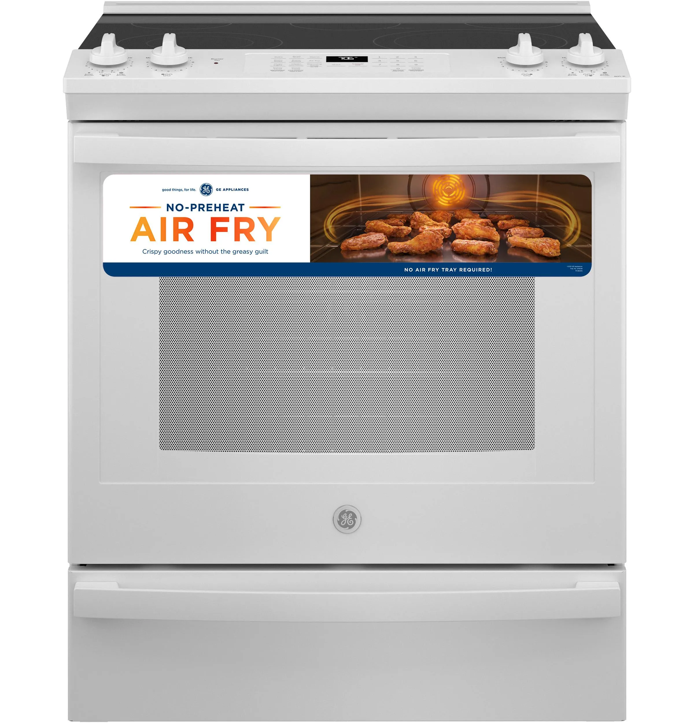 GE® 30" Slide-In Electric Convection Range with No Preheat Air Fry