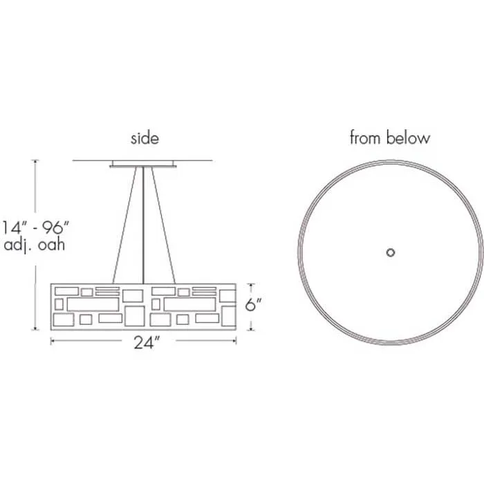 Genesis 11211-24-SM Indoor/Outdoor Stem Mount Pendant By Ultralights Lighting