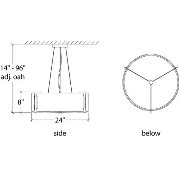 Genesis 17391-24-CH Indoor/Outdoor Cable Hung Pendant By Ultralights Lighting