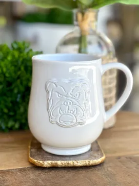 Georgia Bulldog Embossed Mug - White