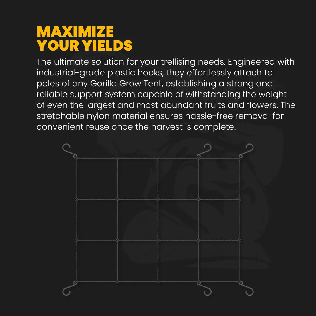Gorilla Grow Tent Grow Room Net Trellis - 5x5