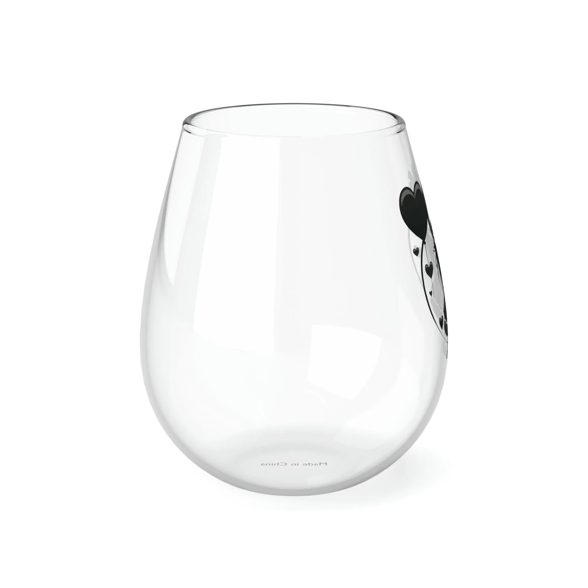 Goth Girl Stemless Wine Glass, 11.75oz