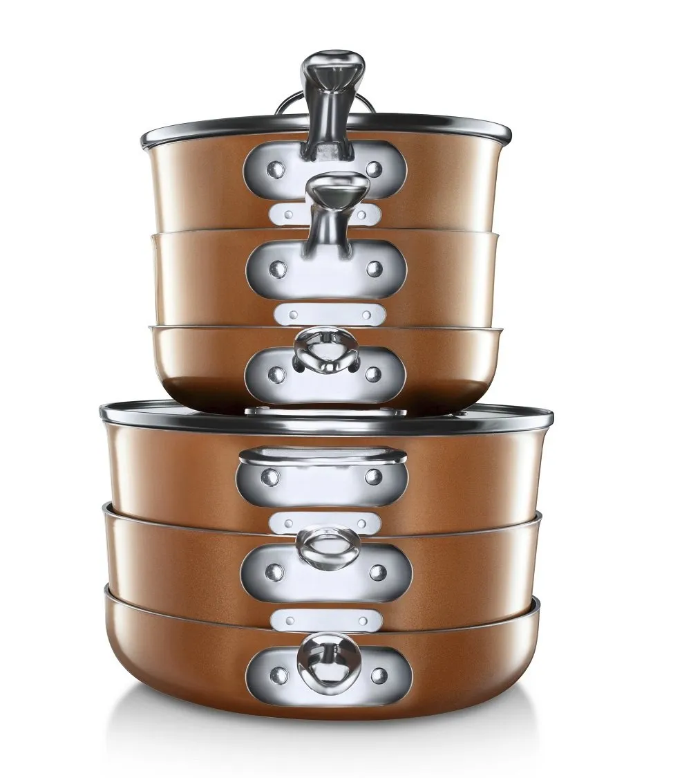 Gotham Steel 2741 15 Piece Stacking Cookware Set