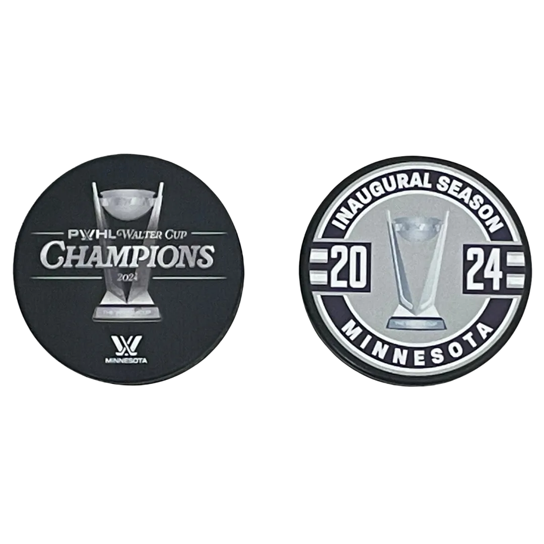 Grace Zumwinkle Autographed PWHL Walter Cup Champions Two-Sided Logo Puck