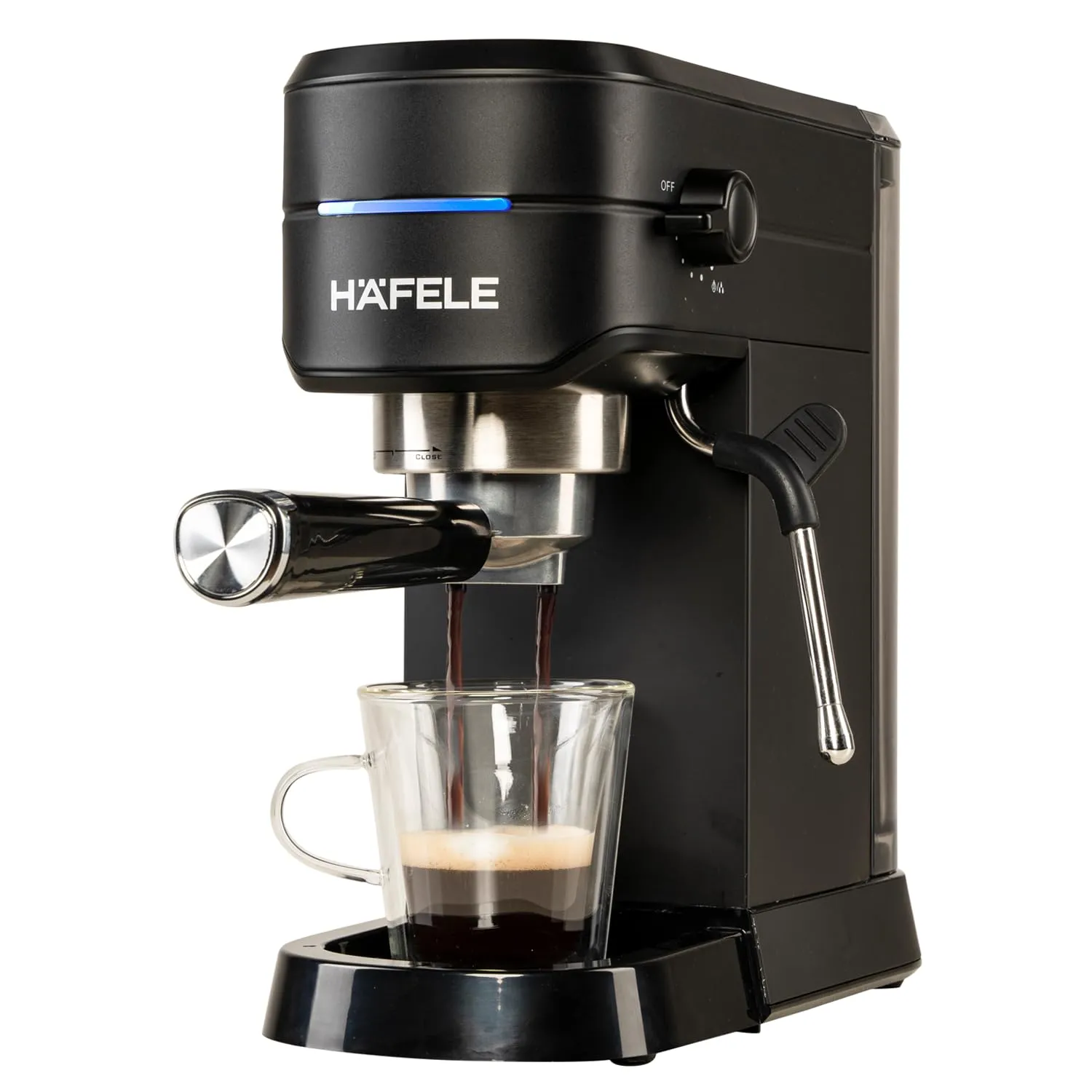 Hafele U-Kaffee Espresso Coffee Machine, 15-Bar Pressure, Single/Double Espresso, Cappuccino & Latte, Adjustable Milk Frother,  1450W New