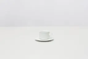 Hakusan H-Type Coffee Cup and Saucer White