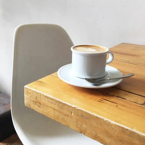 Hakusan H-Type Coffee Cup and Saucer White