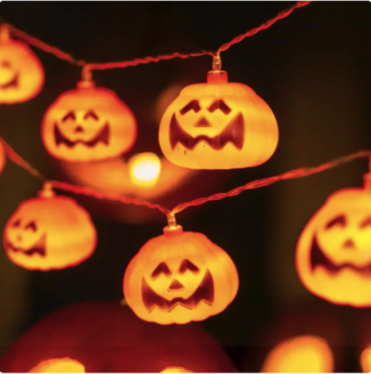 Halloween LED String Lights Pumpkin, Ghost, Eyeball, Cat, Skull, and Spider LED Decorations for Indoor & Outdoor Halloween Decor (Big Pumpkin)