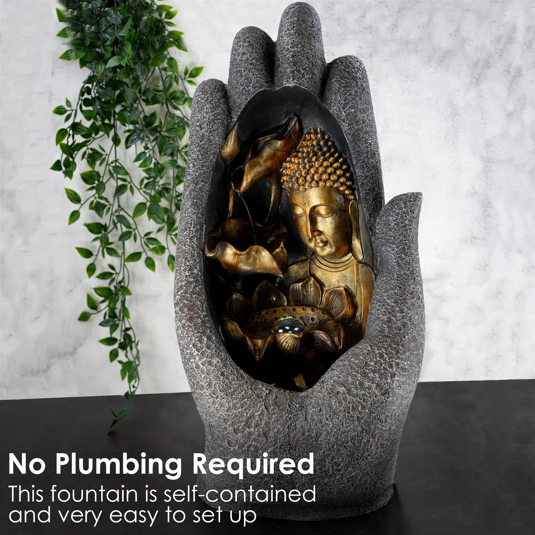 Hand Buddha Water Feature Outdoor With LED