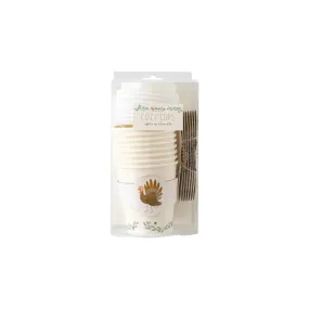 Harvest Turkey To-Go Cozy Cups (8ct - 8oz)