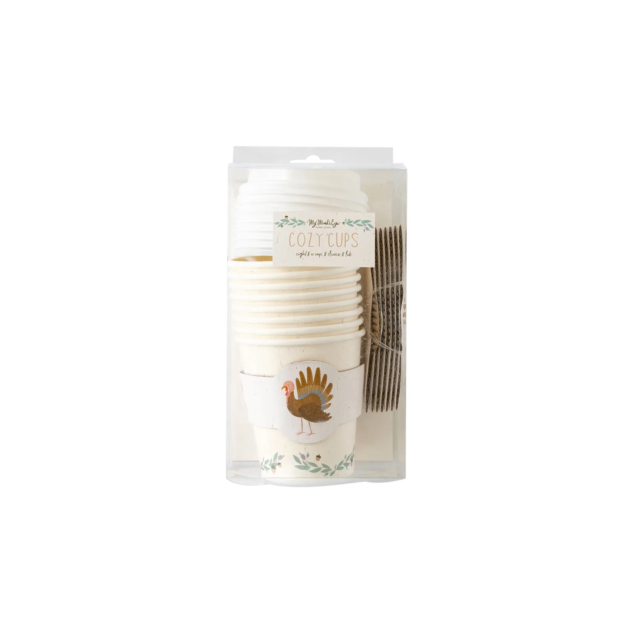 Harvest Turkey To-Go Cozy Cups (8ct - 8oz)