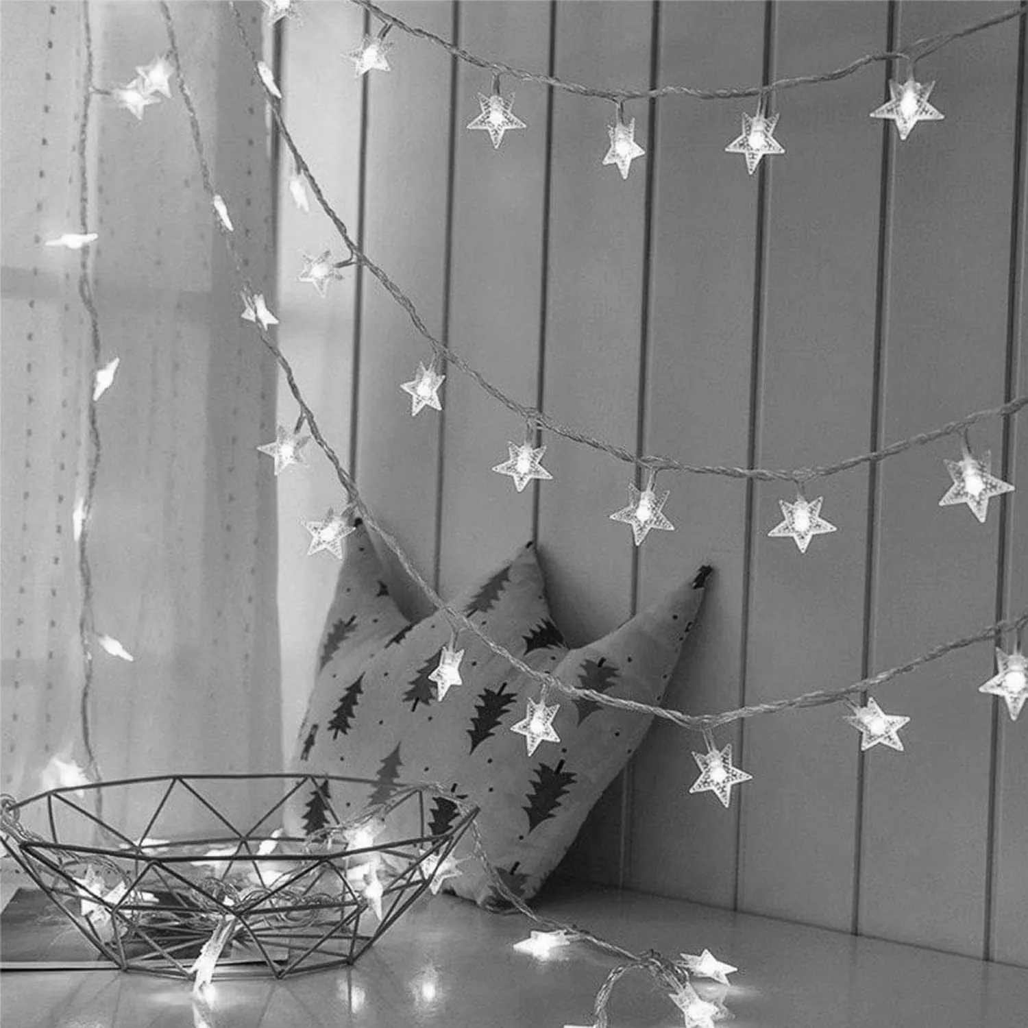 Heart Home Diwali Lights | 20 Stars Fairy Lights for Diwali | Christmas | Home Decoration | Indoor & outdoor | Diwali Lights for Decoration | Chota Star | White