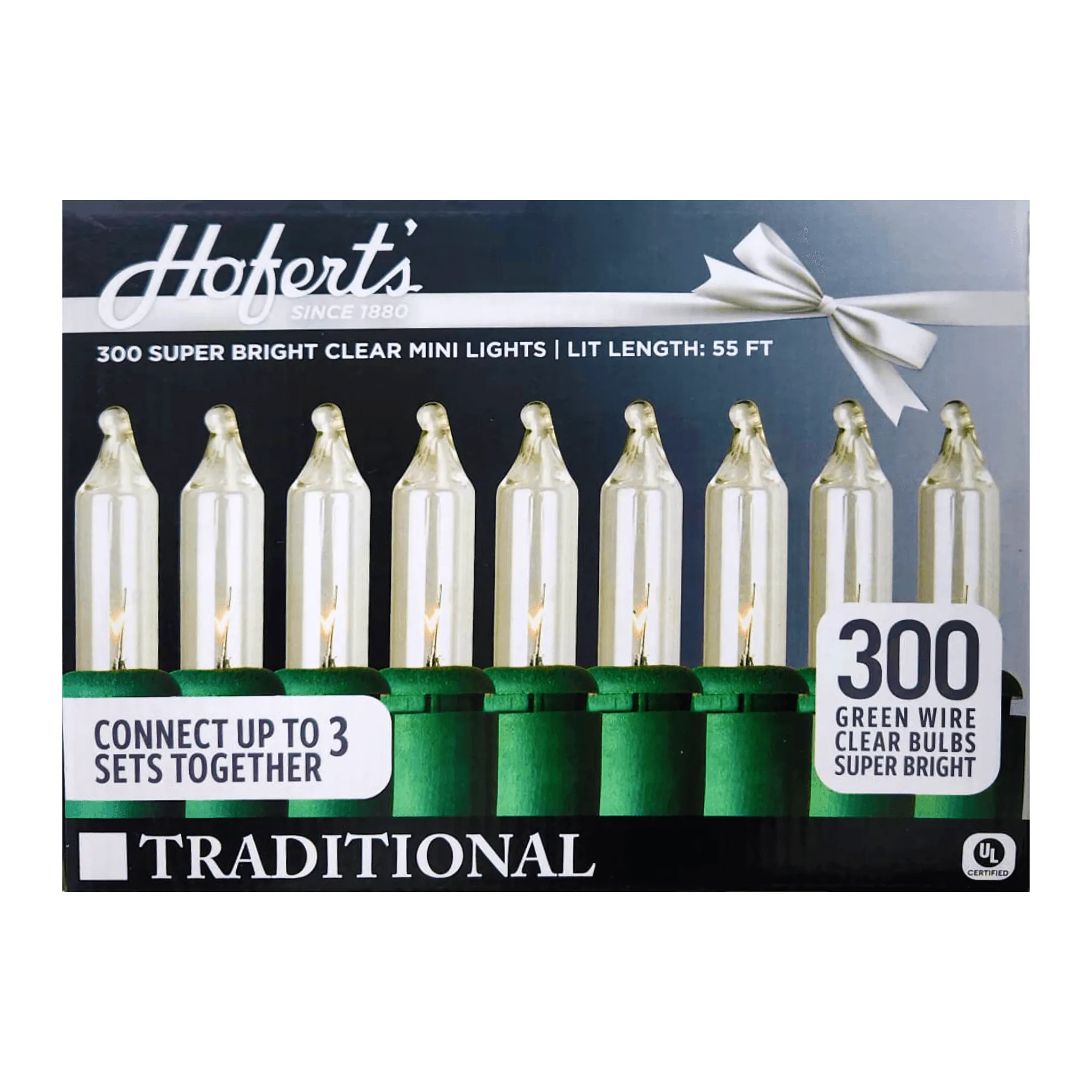 Hofert's 300 Super Bright Clear Mini Lights - Clear or Multicolor