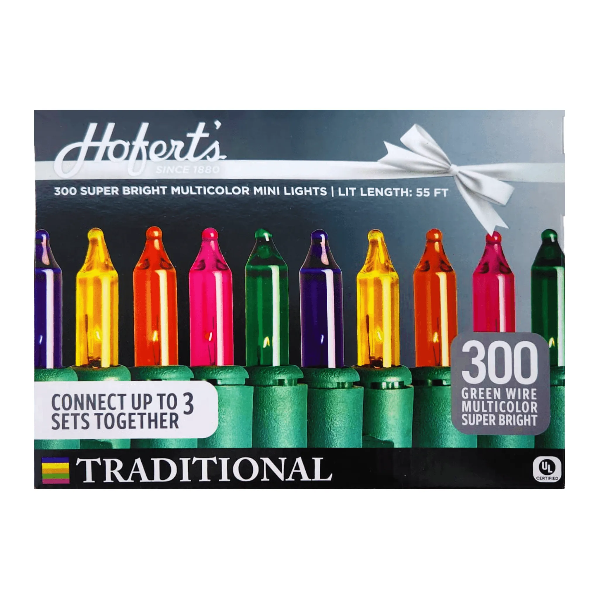 Hofert's 300 Super Bright Clear Mini Lights - Clear or Multicolor