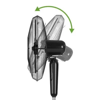 Holmes 18" Digital Oscillating 3 Speed Stand Fan with Remote Control Black