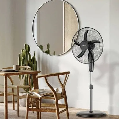 Holmes 18" Digital Oscillating 3 Speed Stand Fan with Remote Control Black