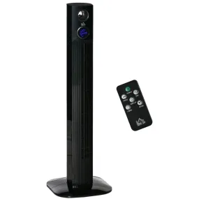 HOMCOM Freestanding Tower Fan 38" with Aroma Function - Black