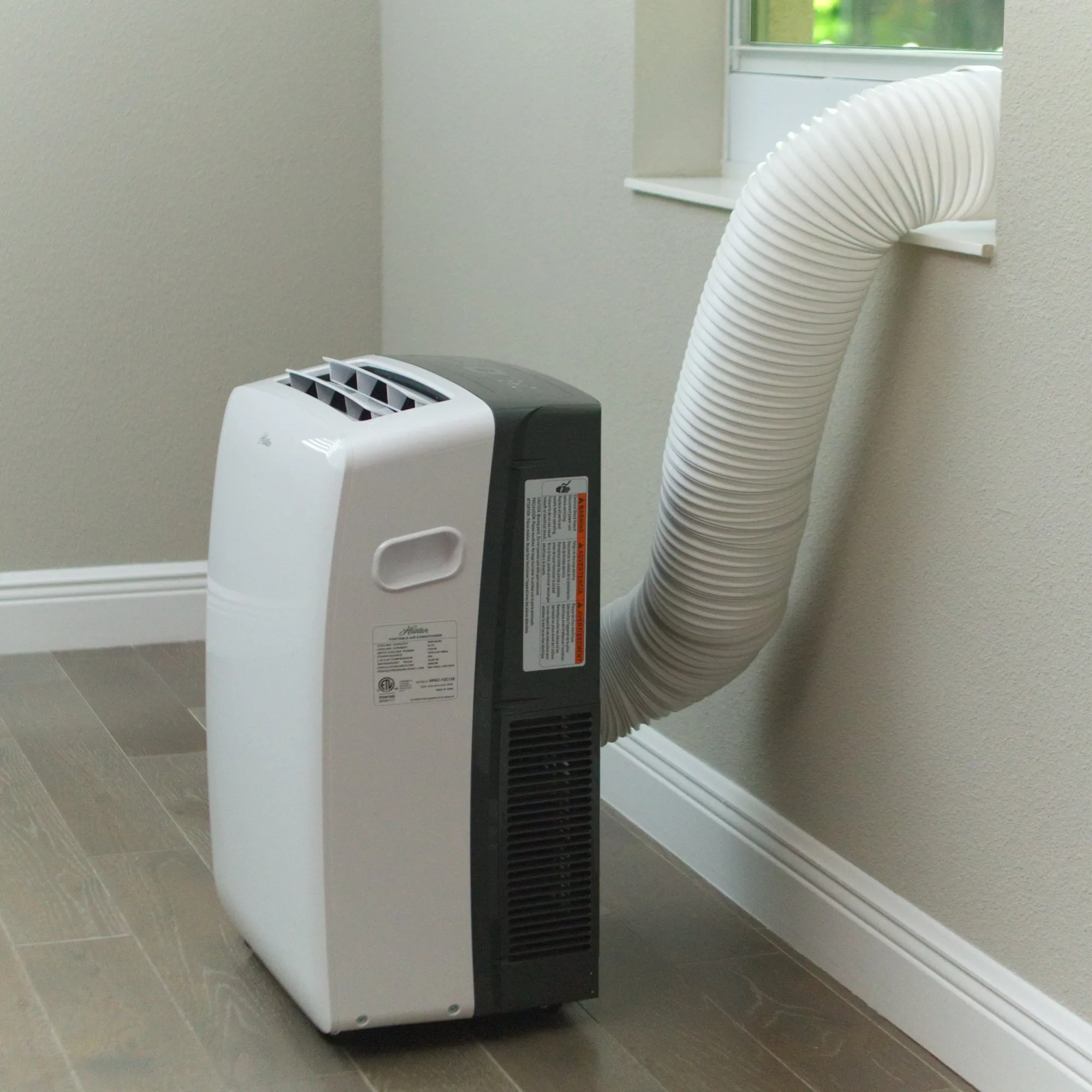 Hunter 10,000 BTU (6,500 BTU DOE) Portable Air Conditioner for Rooms Up To 300 Sq. Ft.