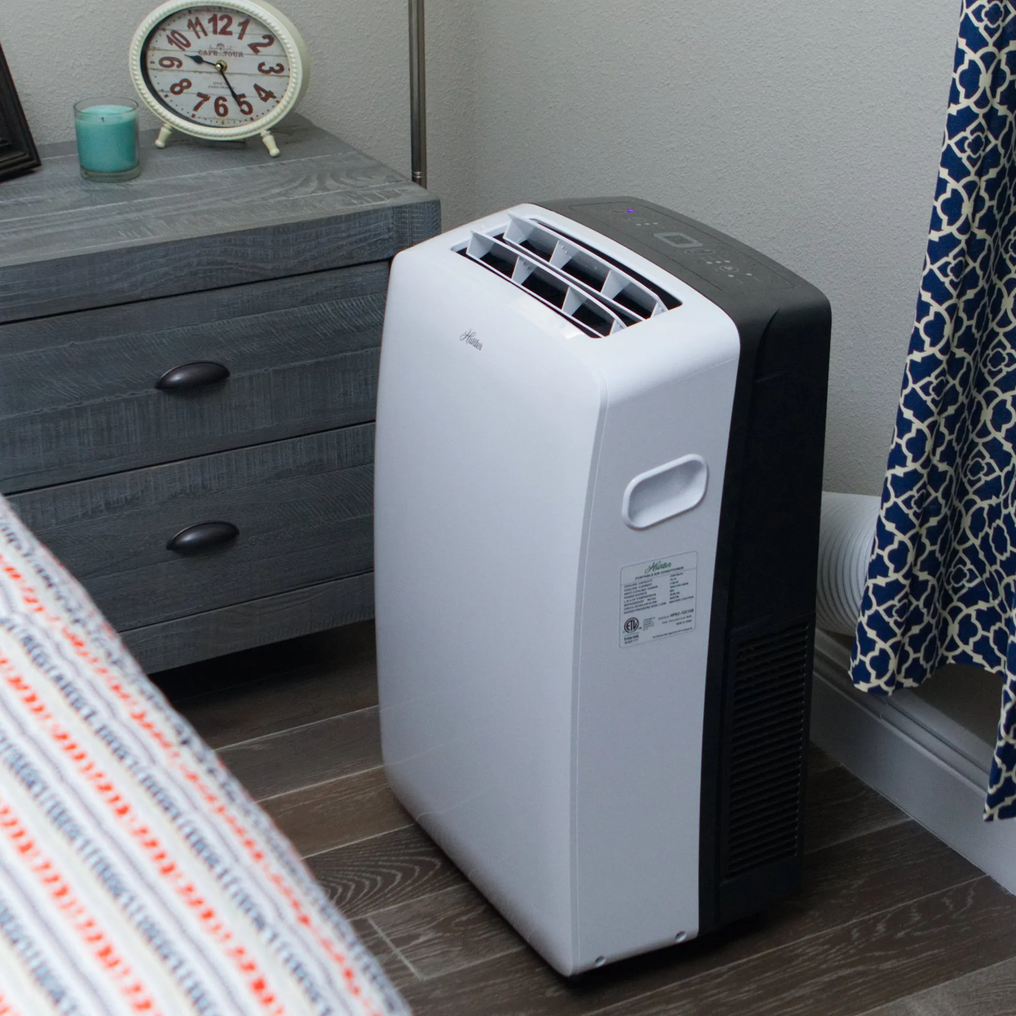 Hunter 10,000 BTU (6,500 BTU DOE) Portable Air Conditioner for Rooms Up To 300 Sq. Ft.