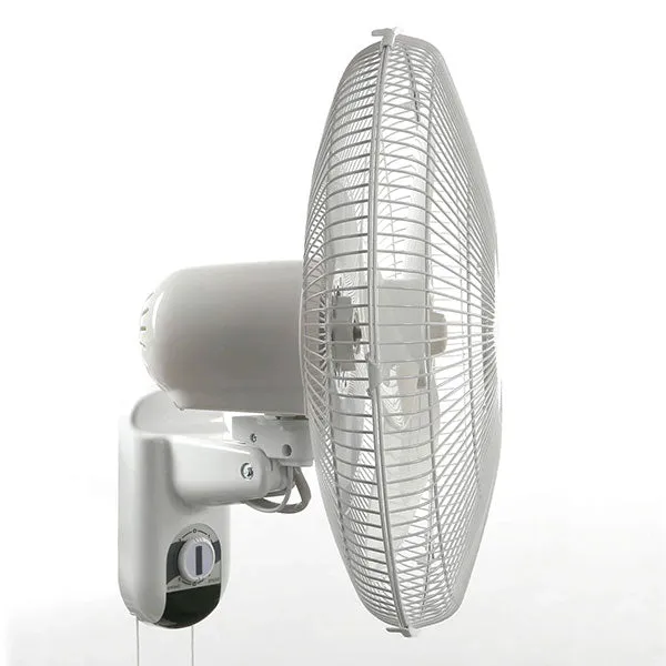 Hurricane® Classic 16"Oscillating Wall Mount Fan (White)