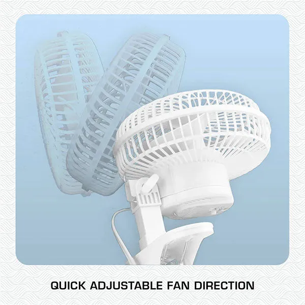 Hurricane®, Classic 6" Clip Fan, Adjustable Tilt, 2 Speeds