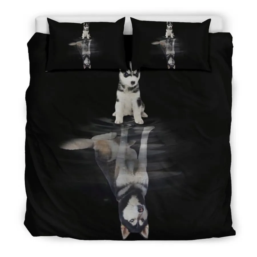 Husky Dream Bedding Set| Dog Lover Bedding US King/Queen/Full/Twin Size