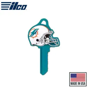 Ilco - NFL TeamKeys - Helmet Edition - Key Blank - Miami Dolphins - KW1 (5 Pack)