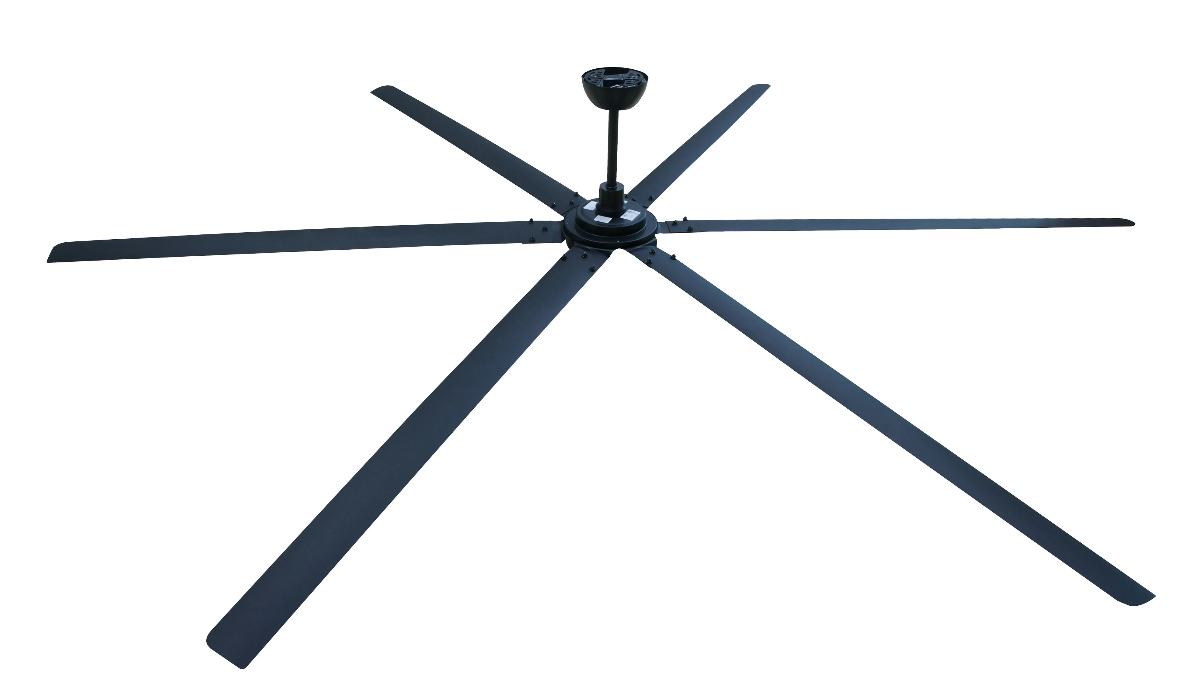 iLiving 120-Inch, 6 Blades BLDC Big Ceiling Fan, High Volume Low Speed Outdoor Fan with Powerful Brushless DC Motor Reversible Industrial Commercial and Residential, 15685 CFM at 75 RPM with IR Remote (ILG8HVLS120)