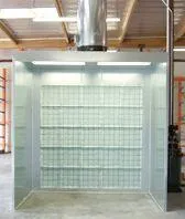 Industrial Open Face Paint Booth 8' Wide x 9' High x 8' Deep I.D. (TF898 Series)