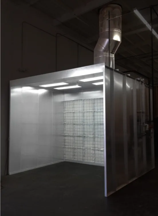 Industrial Open Face Paint Booth 8' Wide x 9' High x 8' Deep I.D. (TF898 Series)