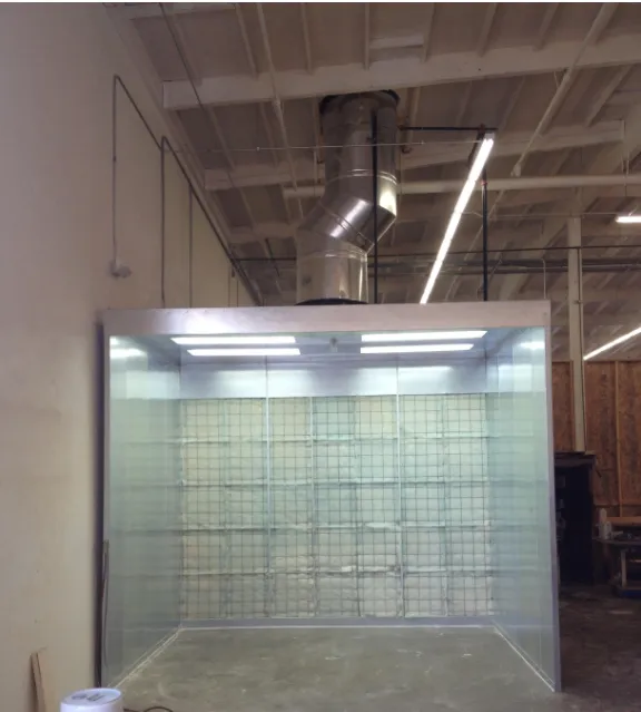 Industrial Open Face Spray Booth 12' Wide x 9' High x 10' Deep I.D. (TF12910 Series)